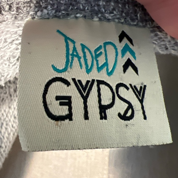 Jaded Gypsy Magic Duster Boho Lace Cotton Jersey Sweater Kimono - Picture 8 of 10